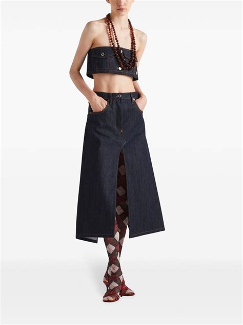 Prada Strapless Crop Top 